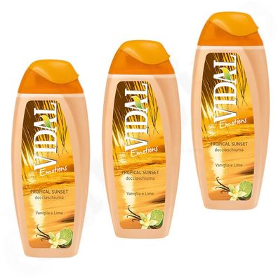 Vidal Emotions Vaniglia e Lime Duschgel 3x 250 ml