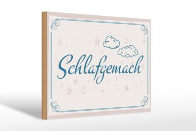 Holzschild Spruch 30x20cm Schlafgemach