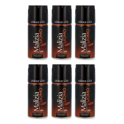 Malizia Uomo Urban Life deodorant EdT 6x 150ml