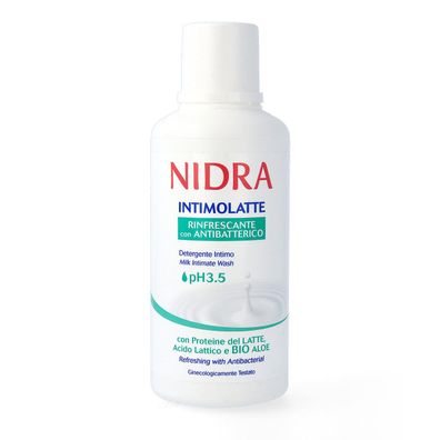 Nidra erfrischende antibakterielle Intimseife Milchproteinen & Aloe pH3.5 - 500 ml