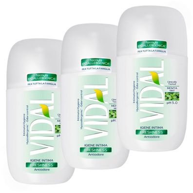 VIDAL Intimseife Freshness Minze 3x 250 ml pH5.0 - Anti Geruchsformel