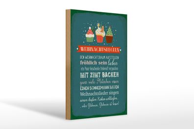 Holzschild Spruch 20x30cm Weihnachtsregeln