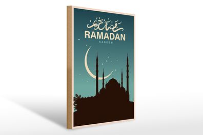 Holzschild Ramadan 30x40cm Kareem Schild