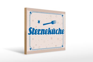 Holzschild Spruch 30x40cm Sterneküche