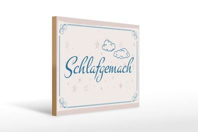 Holzschild Spruch 30x40cm Schlafgemach