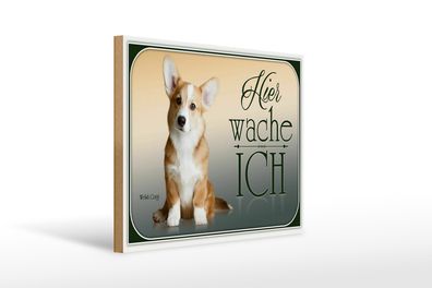 Holzschild Hund 40x30cm Chihuahua hier wache ich