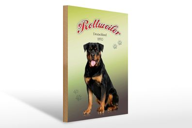 Holzschild Hund 30x40cm Rottweiler Deutschland 1850