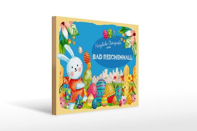 Holzschild Ostern Ostergrüße 40x30cm BAD Reichenhall Geschenk