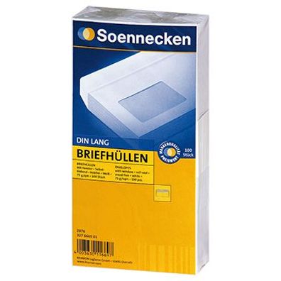 Soennecken Briefumschlag 2076 DL 75g mF sk weiß 100 St./Pack