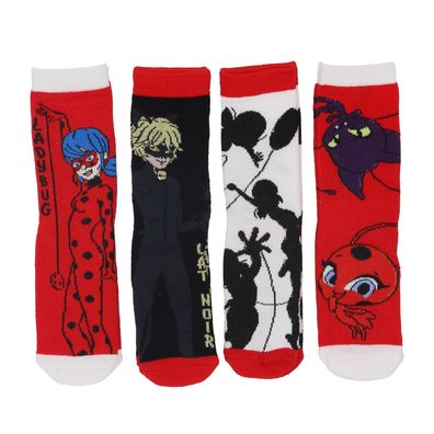 Miraculous Ladybug Socken Söckchen Strümpfe für Mädchen 4er Set