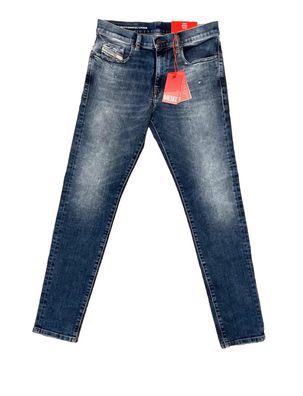 Diesel Jeans 2019 D-Strukt 09G32 Herren Slim Fit Mid Waist Slim Leg blau 31/32