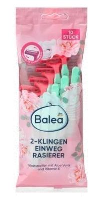 Balea 2-Klingen-Rasierer, 10 Stück - Für Präzises Rasieren