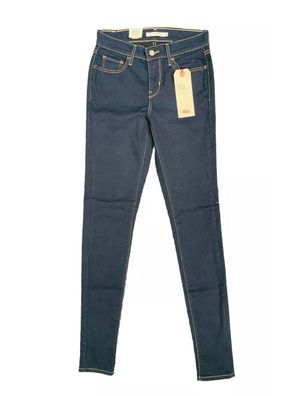 Levis Damen Jeans 710 Super Skinny Mid Rise Dunkelblau Größe 26 / 32