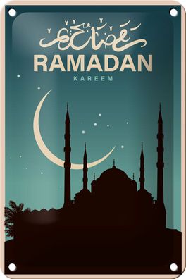 Blechschild Ramadan 12x18cm Kareem Schild