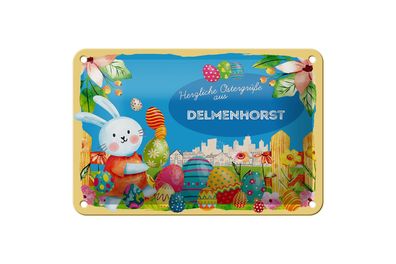 Blechschild Ostern Ostergrüße 18x12cm Delmenhorst Geschenk