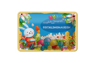 Blechschild Ostern Ostergrüße 18x12cm Recklinghausen Geschenk Deko