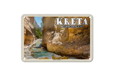 Blechschild Reise 18x12cm Kreta Griechenland Schlucht von Samaria