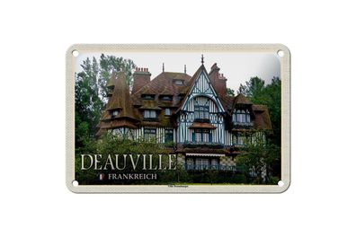 Blechschild Reise 18x12cm Deauville Frankreich Villa Strassburger