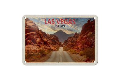 Blechschild Reise 18x12cm Las Vegas USA Red Rock Canyon Dekoration