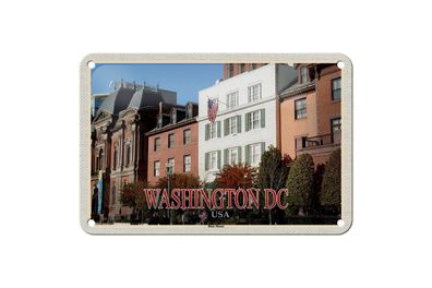 Blechschild Reise 18x12cm Washington DC USA Blair House Gästehaus