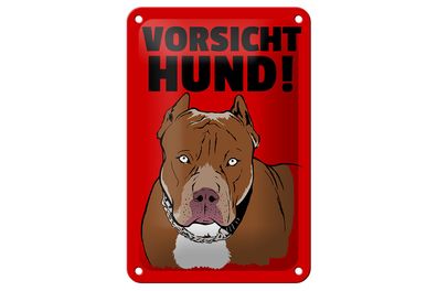 Blechschild Hinweis 12x18cm Vorsicht Hund