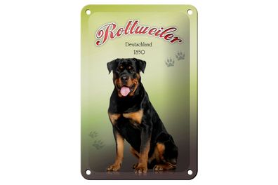 Blechschild Hund 12x18cm Rottweiler Deutschland 1850