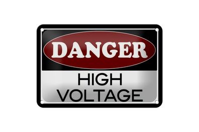 Blechschild Hinweis 18x12cm Danger high voltage