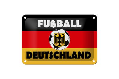 Blechschild Spruch 18x12cm Fußball Deutschland