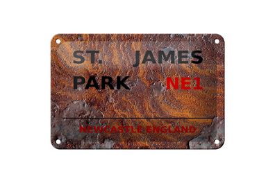 Blechschild England 18x12cm Newcastle St. James Park NE1