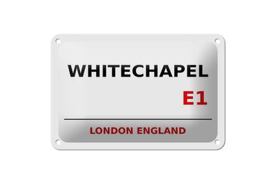 Blechschild London 18x12cm England Whitechapel E1