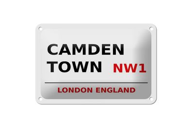 Blechschild London 18x12cm England Camden Town NW1