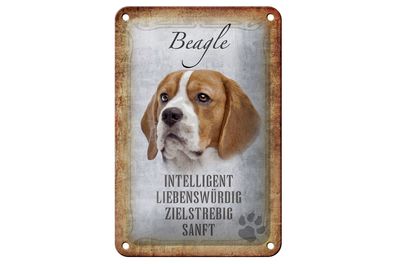 Blechschild Spruch 12x18cm Beagle Hund Schild