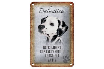 Blechschild Spruch 12x18cm Dalmatiner Hund Geschenk