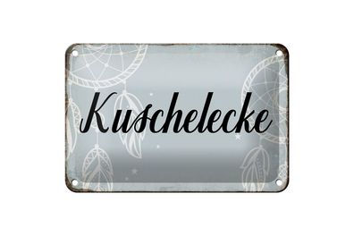 Blechschild Spruch 18x12cm Kuschelecke Schild