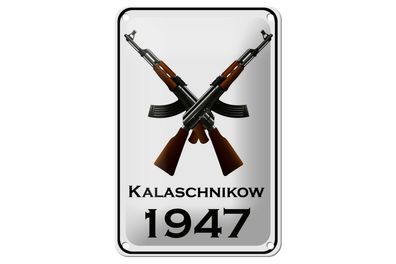 Blechschild Gewehr 12x18cm Kalaschnikow 1947