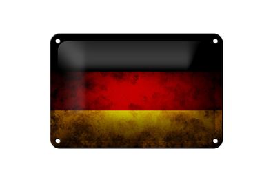 Blechschild Flagge 18x12cm Deutschland Fahne