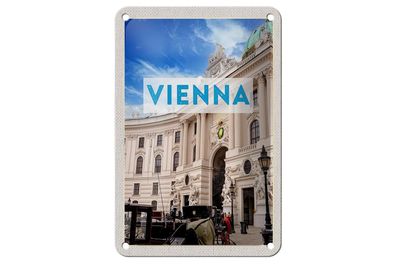 Blechschild Reise 12x18cm Wien Österreich Architektur Reise Schild