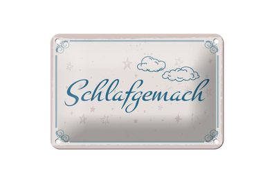 Blechschild Spruch 18x12cm Schlafgemach Dekoration