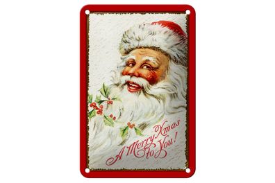 Blechschild Weihnachten Santa Claus Fest Christmas 12x18cm Schild