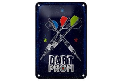 Blechschild Sportart Dart Profi Dartpfeile 12x18cm Geschenk Schild