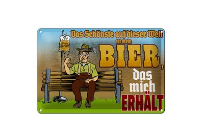 Blechschild Alkohol 30x20cm Schönste auf dieser Welt Bier