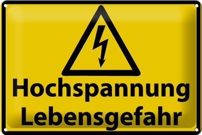 Blechschild Warnschild 30x20cm Hochspannung Lebensgefahr