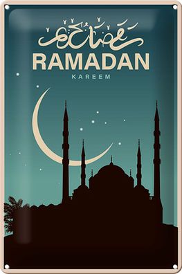 Blechschild Ramadan 20x30cm Kareem Schild