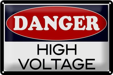 Blechschild Hinweis 30x20cm Danger high voltage