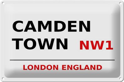 Blechschild London 30x20cm England Camden Town NW1