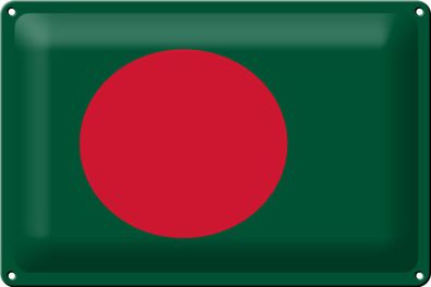 Blechschild Flagge Bangladesch 30x20cm Flag of Bangladesh