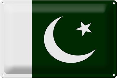 Blechschild Flagge Pakistan 30x20cm Flag of Pakistan