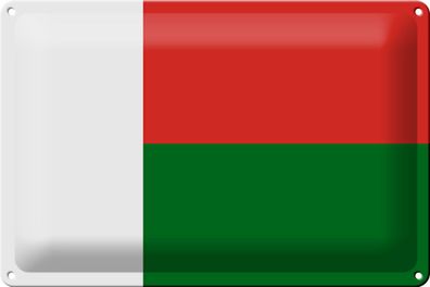 Blechschild Flagge Madagaskar 30x20cm Flag of Madagascar