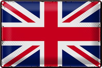 Blechschild Flagge Union Jack 30x20cm Retro United Kingdom