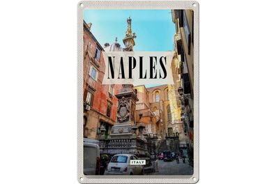 Blechschild Reise 20x30cm Naples Italy Neapel Italien Architektur